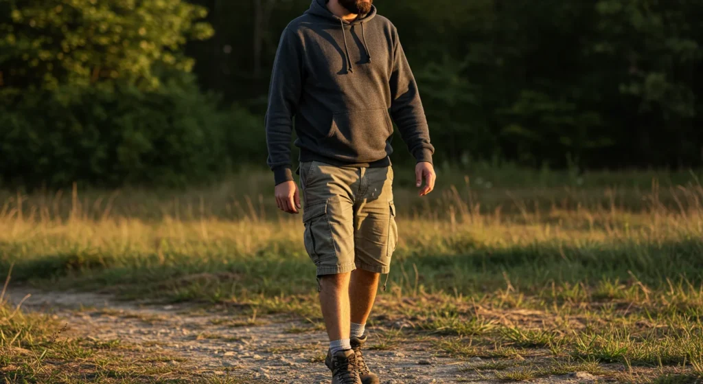 Stylish men’s jorts outfit ideas for 2025 featuring casual streetwear, smart-casual looks, and versatile denim styles for summer.